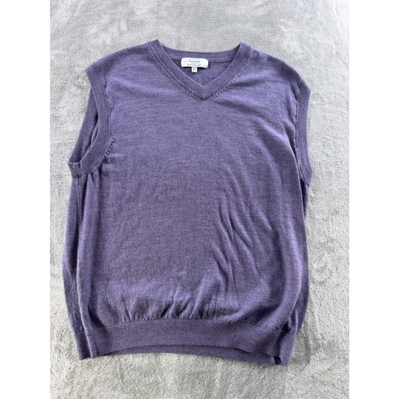 Turnbury Other - Turnbury Extra Fine Merino Wool Sweater Vest Purple Men's XL Preppy Classic Fit